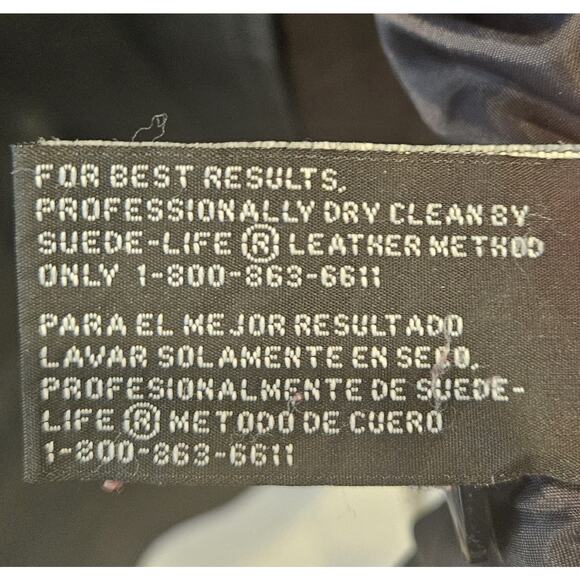 Worthington Solid Black Long Sleeve 100% Genuine Leather Jacket Women’s Sz XL - Picture 5 of 5